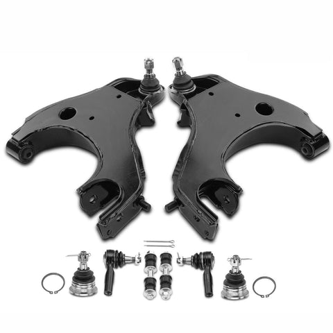 8x Control Arm w/ Ball Joint Sway Bar Link Tie Rod End for Nissan Frontier 4WD