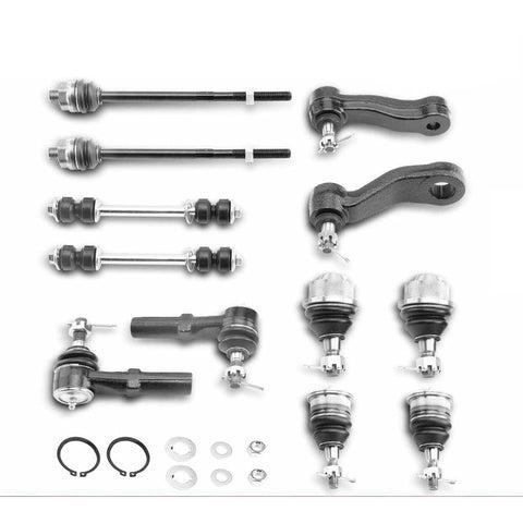 12 Front Sway Bar Link Tie Rod End Ball Joint Kit for Chevy Silverado GMC Sierra