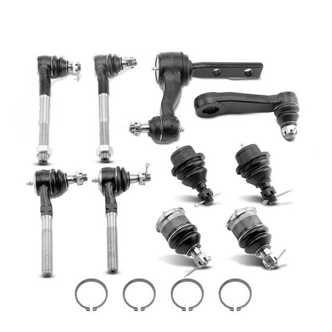 10Pcs Pitman & Idler Arm w/ Ball Joint Tie Rod End for Ford Expedition F-150/250