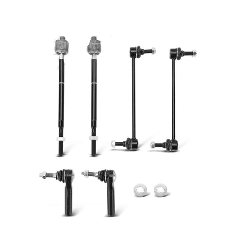 6x Front Side Stabilizer Bar Link & Tie Rod End for Ford Mustang 2011 2012-2014