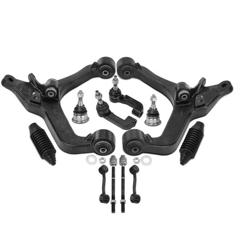 12x Front Control Arm w/Ball Joint & Tie Rod End & Stabilizer Bar Link for Jeep