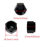 10AN Black Aluminum O-Ring Flare Cap Block for Coolant, Air, Fuel & Oil
