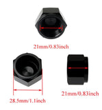 2X 10AN Black Aluminum O-Ring Flare Caps for Coolant, Air, Fuel & Oil