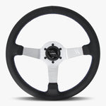The Classic | Black Perforated Leather | Silver Spoke | Bavarian Stitch