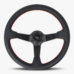 The Classic | Black Leather | Black Spoke | Red Stitch