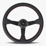 The Classic | Black Leather | Black Spoke | Red Stitch