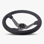 The Classic | Black Leather | Graphite Spoke | Bavarian Stitch - JackSpania Racing