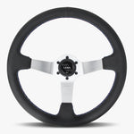 The Classic | Black Perforated Leather | Silver Spoke | Bavarian Stitch