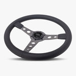 The Daytona | Black Leather | Graphite Spoke | Black Stitch - JackSpania Racing