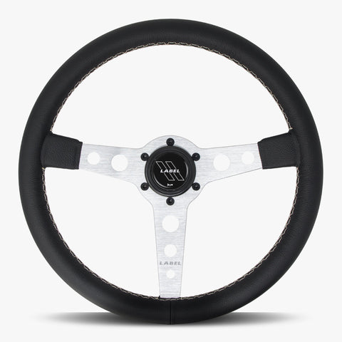 The Daytona | Black Leather | Silver Spoke | White Stitch