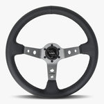 The Daytona | Black Leather | Graphite Spoke | Black Stitch