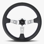 The Daytona | Black Leather | Silver Spoke | Bavarian Stitch