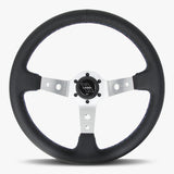 The Daytona | Black Leather | Silver Spoke | Bavarian Stitch
