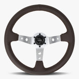 The Daytona | Nappa Brown Leather  | Silver Spoke | Brown Stitch