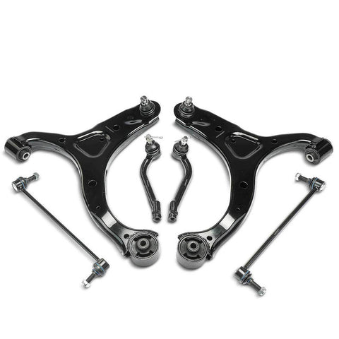 6x Control Arm w/ Ball Joint & Sway Bar Link & Tie Rod End for Hyundai Santa Fe