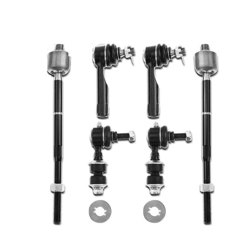 6x Front Stabilizer Bar Link Inner & Outer Tie Rod End for Nissan Sentra 200SX