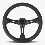 The Le Mans | Black Leather | Black Spoke | Red Stitch - JackSpania Racing