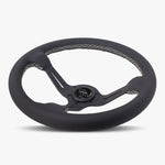 The Le Mans | Black Perforated Leather | Black Spoke | White Stitch - JackSpania Racing