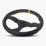 The Performa | Black Leather | Black Spoke | Yellow Stitch - JackSpania Racing