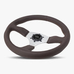 The Performa | Brown Nappa Leather | Silver Spoke | Brown Stitch - JackSpania Racing