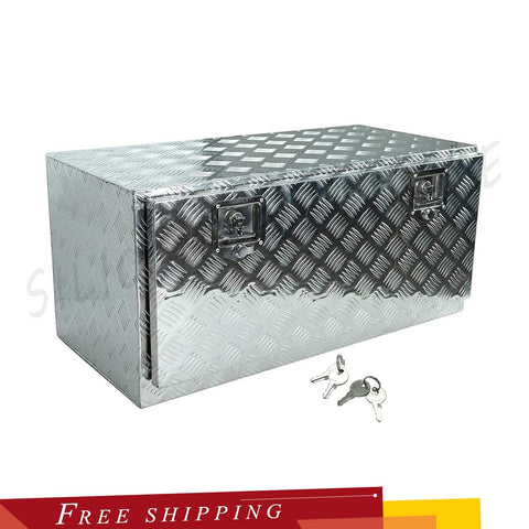 36"X 17"X 18" Aluminum Trailer Tool Box Heavy Duty Tool Storage Box with Lock