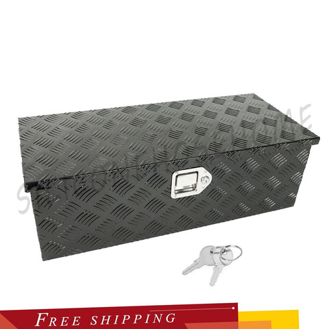 30"Aluminum Tool Box Storage Underbody Flat For Truck Pickup Camper w/ Lock