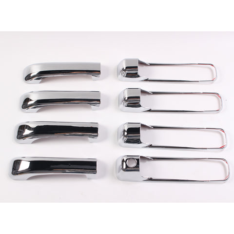 4X Chrome Door Handle Cover For JEEP GRAND CHEROKEE COMMANDER DODGE RAM 1500
