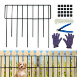 13"x12.6" No Dig Animal Barrier Fence, 19 Pack Black Dig Protective Fence