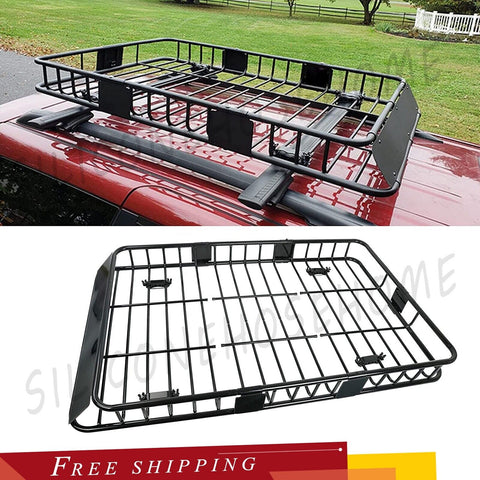 Roof Rack 64'' Universal&Extension Cargo SUV Top Luggage Carrier Basket Holder