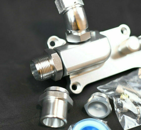 K Series Upper Coolant Housing W Straight Elbow Filler Neck Hose K20Z3 K24 16AN
