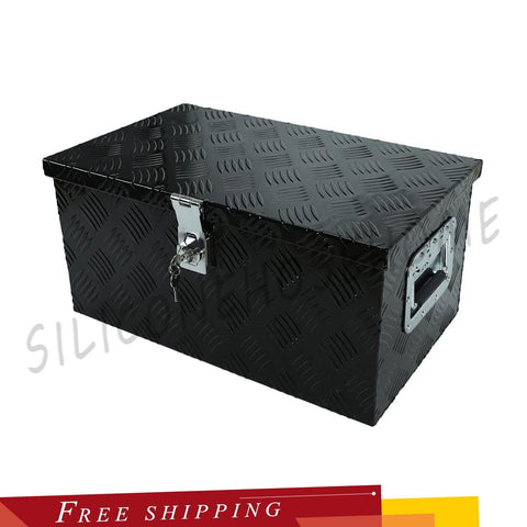 20"X12"X10" Heavy Duty Truck Bed 5 Bar Tool Box storage w/ Lock & Key  Black