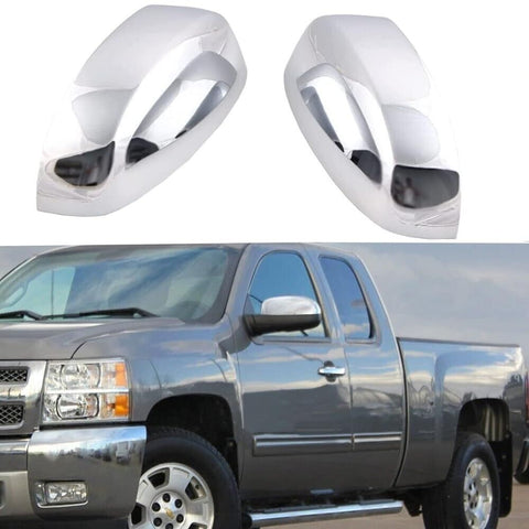 Top Half Mirror Covers FOR 07-14 Chevrolet Avalanche Silverado GMC Sierra 1500