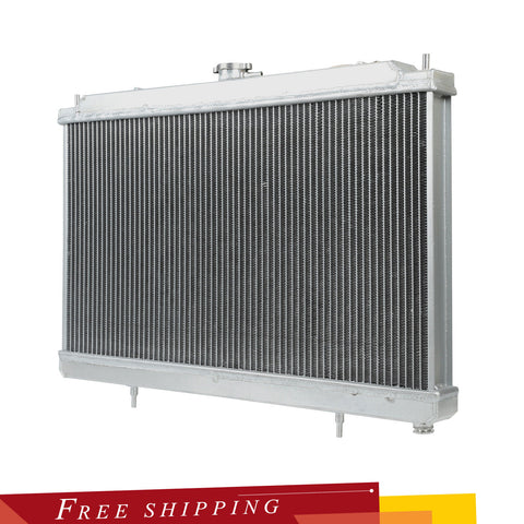 Full Aluminum 2 Row Core Racing Radiator Fit 1995-1998 Nissan 240SX SE 2.4L MT