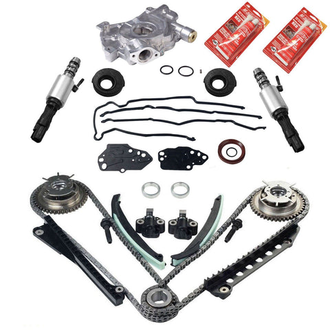 For 04-08 Ford Lincoln 5.4L Timing Chain Cam Phaser Solenoid Valve Oil Pump Kits
