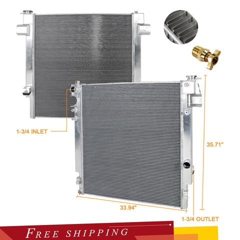 Aluminum Radiator 3 Row For 2010-2012 Dodge Ram 2500 3500 4500 6.7L Cummins MT