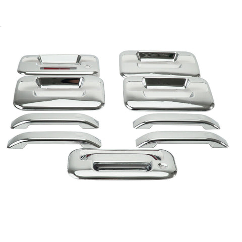 4dr Chrome Door Handle Covers w/Key Hole Fit 04-14 Ford F-150 Lincoln Mark LT