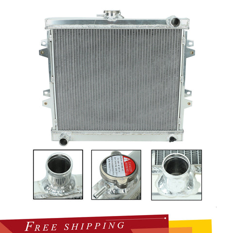 Aluminum 3 Row Radiator Fit 84-95 Toyota Pickup 92-95 4Runner SR5 L4 2.4L MT