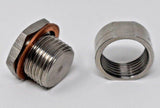 O2 02 Oxygen Sensor 304 Steel Weld On Bung & Plug Wideband Nut & Cap 18 X 1.5