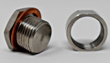 O2 02 Oxygen Sensor 304 Steel Weld On Bung & Plug Wideband Nut & Cap 18 X 1.5