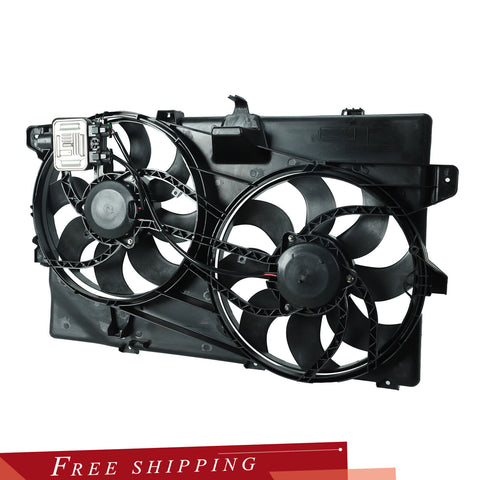 Dual AC Condenser Radiator Cooling Fan Fit 2007-2015 Ford Edge Lincoln MKX