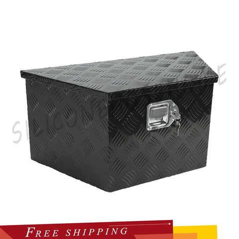 26"X13.5"X12" Aluminum Trailer Tool Box Heavy Duty Tool Storage Box with Lock