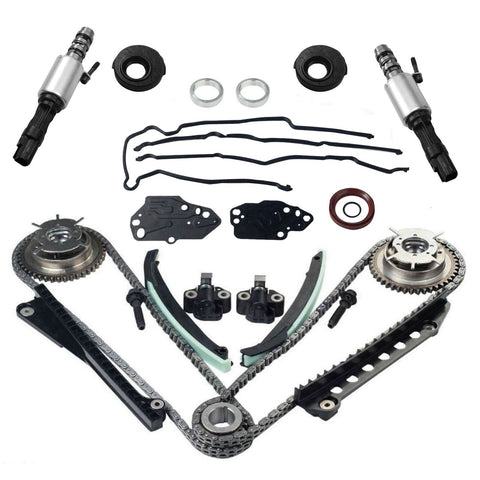Timing Chain Kit Cam Phaser Solenoid Valve cover Seal For Ford Lincoln 5.4 3V