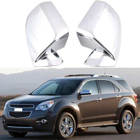 Chrome Top Half Mirror Covers For 10-17 Chevrolet Equinox GMC Terrain
