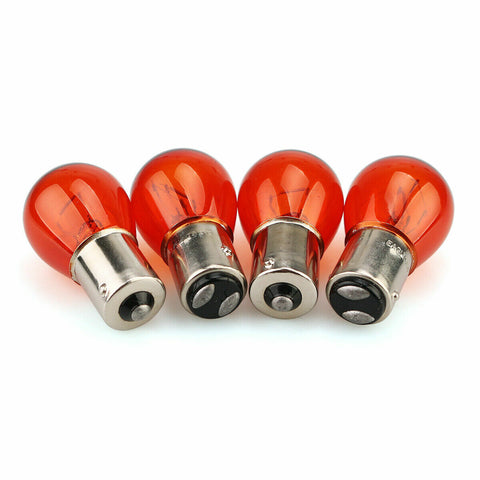 4X Turn Signal Light Amber Bulbs Dual-Contact for Harley-Davidson CVO Dyna