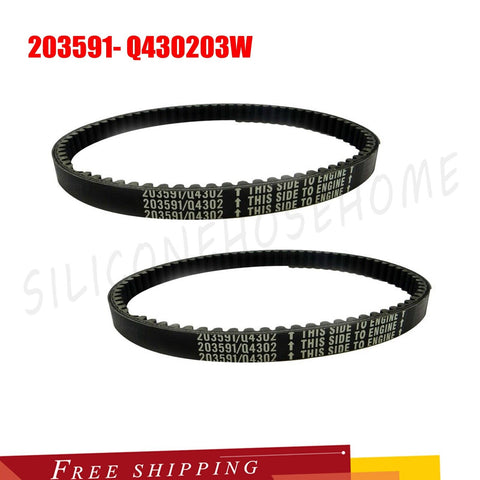 2X For Yerf-dog go karts 203591 Q430203W Go Kart Drive Belt
