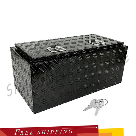 36" Aluminum Truck Underbody Tool Box Trailer RV Tool Storage Under Bed W/Lock