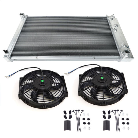 For 70-81 Chevy CAMARO 78-87 MONTE CARLO 3-Row Aluminum Radiator+2X 10" Fan Kit