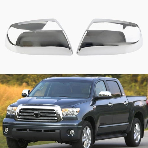 Chrome Top Half Mirror Covers For 07-15 TOYOTA TUNDRA SEQUOIA 2 Door 4 Door