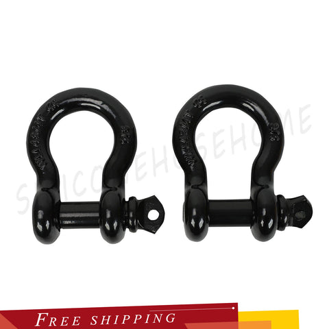 Shackles 3/4" (2 Pack) 57,000 lbs Break Strength with 7/8'' Pin D Ring