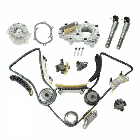 Fit 07-16 Cadillac Suzuki 3.6L Timing Chain Kit Oil Pump Water Pump VTC Solenoid